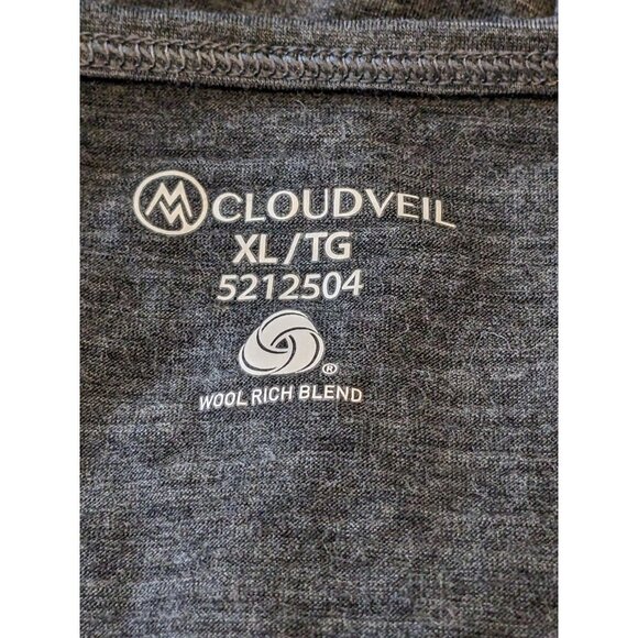 Cloudveil Women XL Merino Wool Rich Base Layer Shirt Gray Long Sleeve Active - Picture 5 of 6